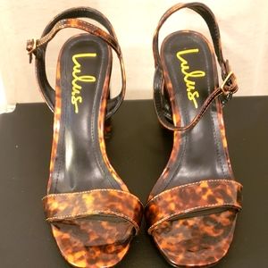 💕 Lulus Tortoise Shell Sandals- 6.5